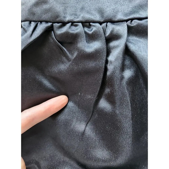 NWD Anthropologie Maeve Strapless Bow Bubble Hem Dress Size L Black GC402 - Picture 9 of 13